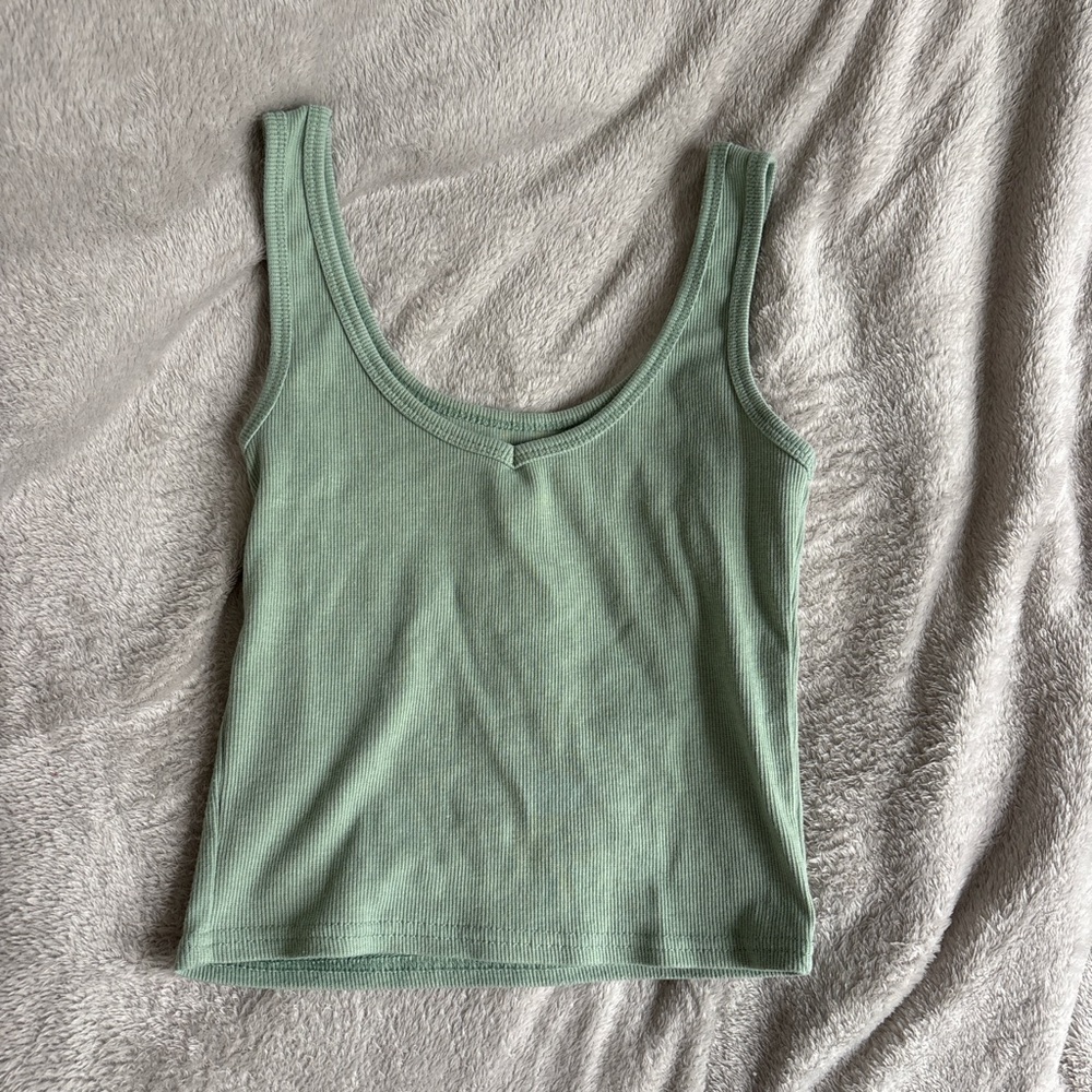 SHEIN Women’s Ribbed Tank Top in Sage Green